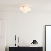 Brina Glass 5-Light Flush Mount - Minimalist Glass Ceiling Fixture